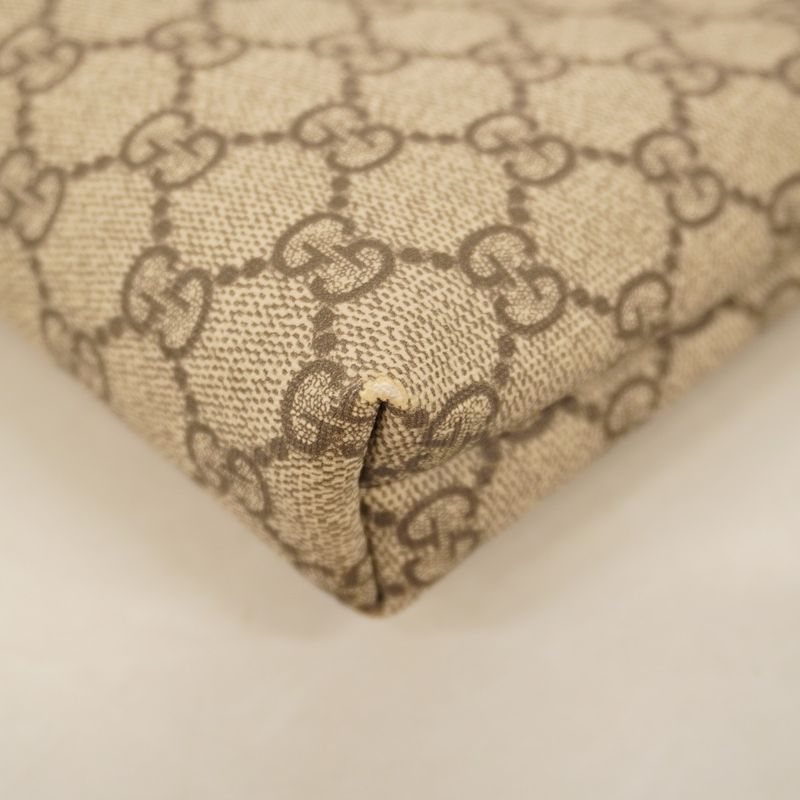 Gucci Shoulder Bag GG Supreme/sherry Line 387111 PVC Brown Black Silver