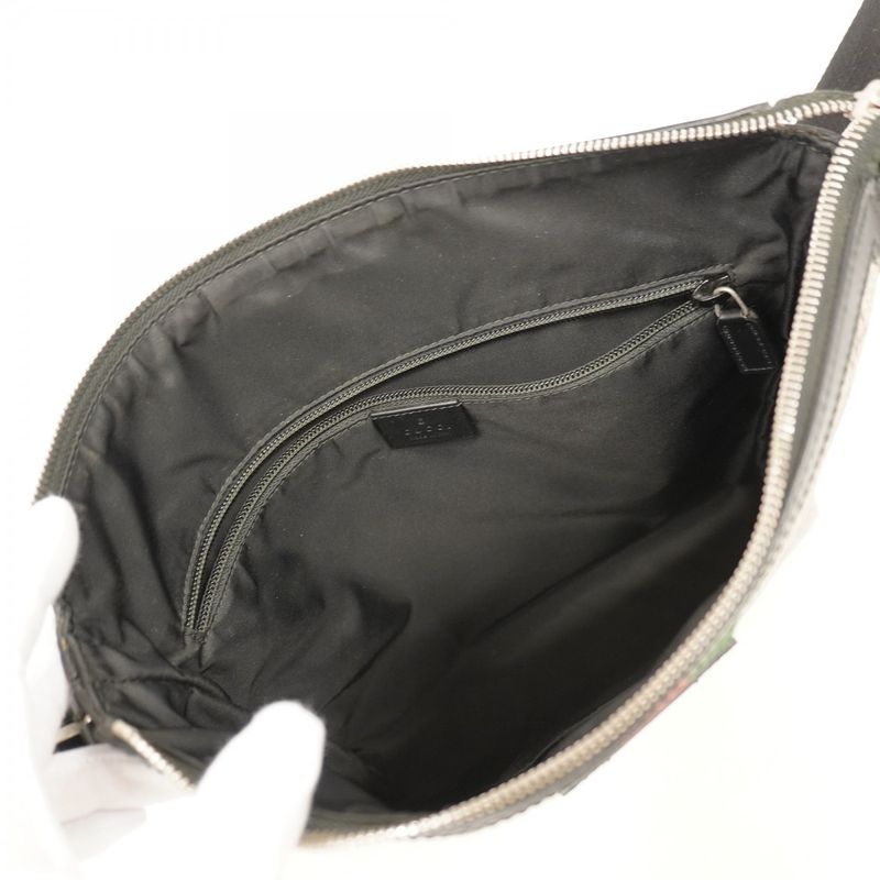 Gucci Shoulder Bag GG Supreme/sherry Line 387111 PVC Brown Black Silver