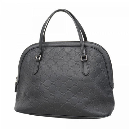 Gucci Handbag Guccissima 420023 Leather Black Silver Hardware Women's