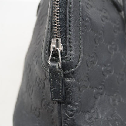 Gucci Handbag Guccissima 420023 Leather Black Silver Hardware Women's