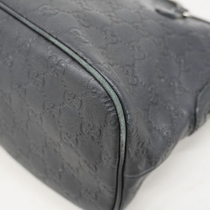 Gucci Handbag Guccissima 420023 Leather Black Silver Hardware Women's