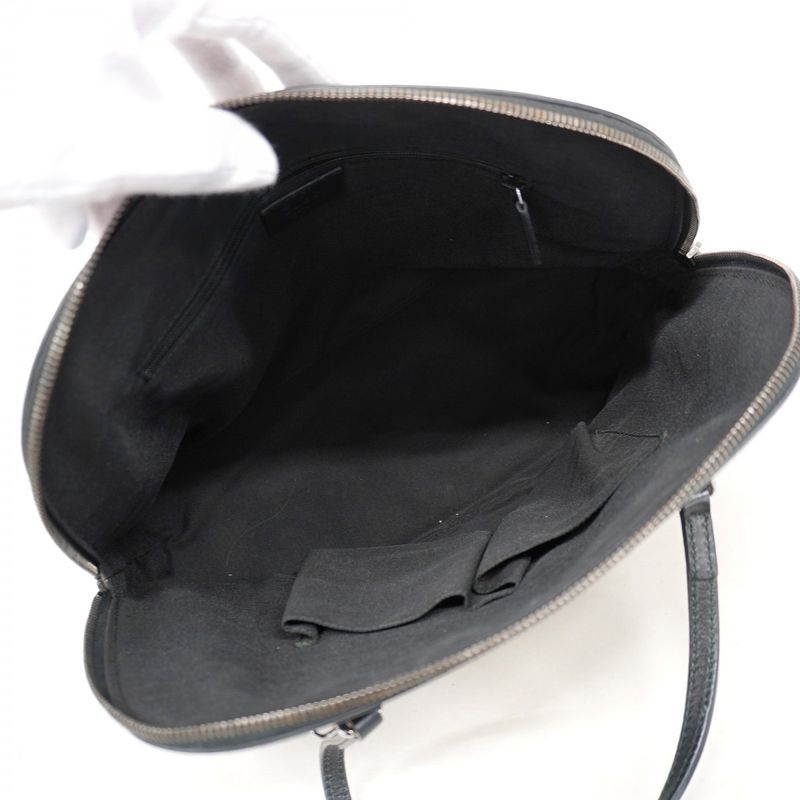 Gucci Handbag Guccissima 420023 Leather Black Silver Hardware Women's