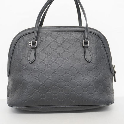 Gucci Handbag Guccissima 420023 Leather Black Silver Hardware Women's