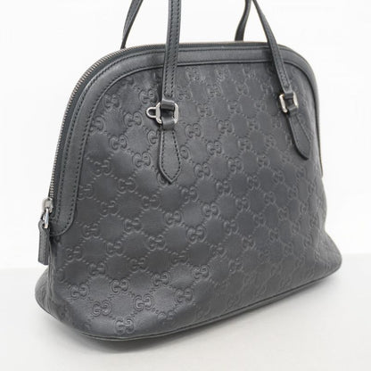 Gucci Handbag Guccissima 420023 Leather Black Silver Hardware Women's