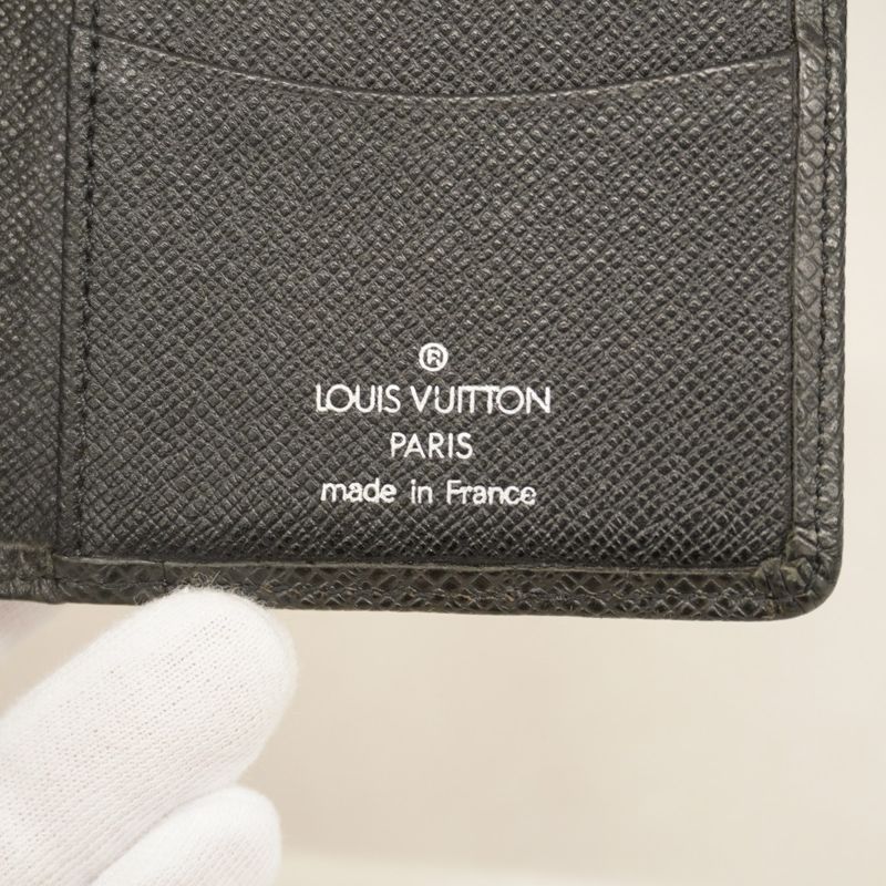 Louis Vuitton Taiga Pocket Organizer Card Case M30512 Ardoise Men's