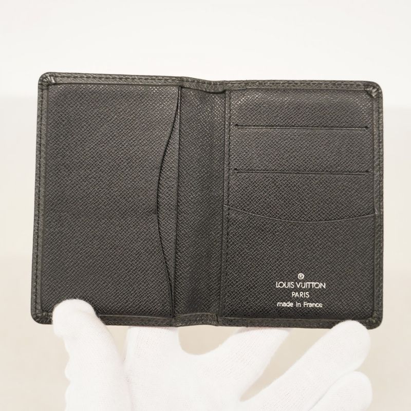 Louis Vuitton Taiga Pocket Organizer Card Case M30512 Ardoise Men's