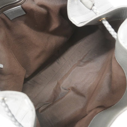 Gucci Tote Bag 380118 Leather Grey Chien Pan Gold Hardware Women's