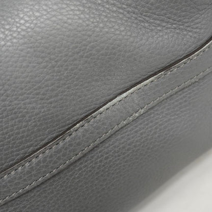 Gucci Tote Bag 380118 Leather Grey Chien Pan Gold Hardware Women's