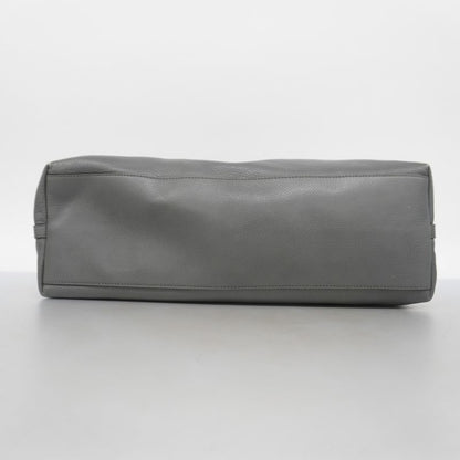 Gucci Tote Bag 380118 Leather Grey Chien Pan Gold Hardware Women's