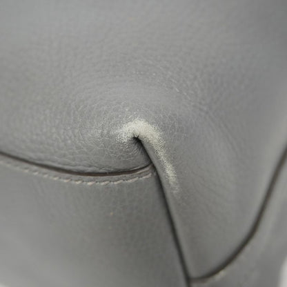 Gucci Tote Bag 380118 Leather Grey Chien Pan Gold Hardware Women's