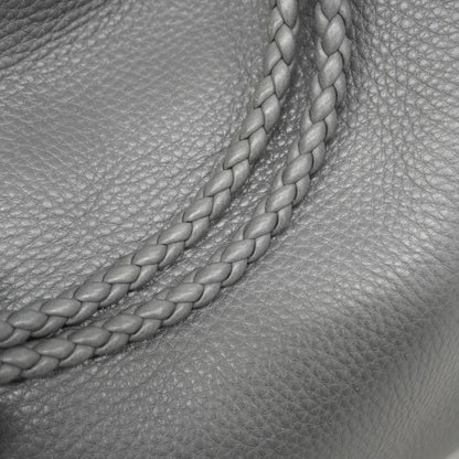 Gucci Tote Bag 380118 Leather Grey Chien Pan Gold Hardware Women's