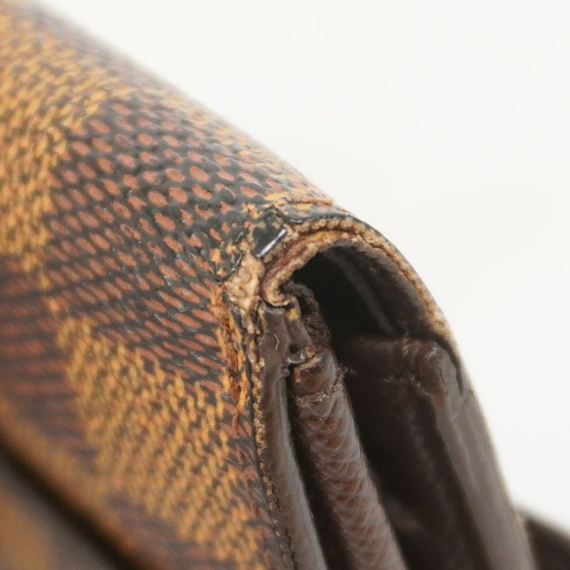 Louis Vuitton Trifold Wallet Damier Porte Monnaie Vie Carte Cles Di N61652