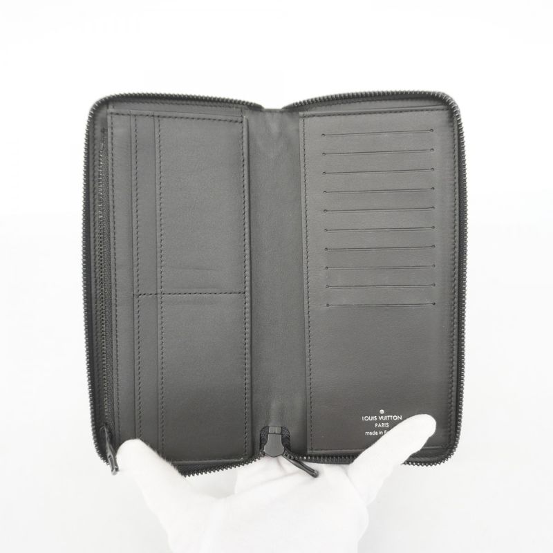 Louis Vuitton Long Wallet Damierache Epi XL Zippy Wallet Vertical M82820 Black