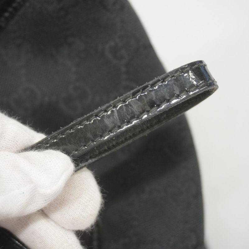 Gucci Tote Bag GG Canvas 211976 Canvas Black Chien Pan Gold Hardware Women's