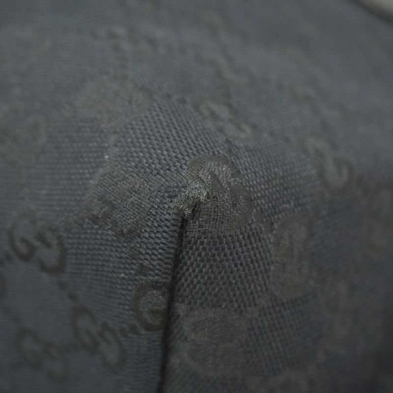 Gucci Tote Bag GG Canvas 211976 Canvas Black Chien Pan Gold Hardware Women's