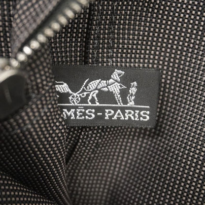 Hermes Tote Bag Her Line PM Canvas Black Gray Silver Hardware Women