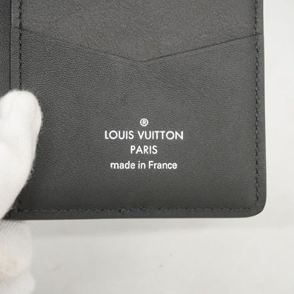 Louis Vuitton Card Case Damierasch Epi XL Organizer Duposhe M82822 Black White