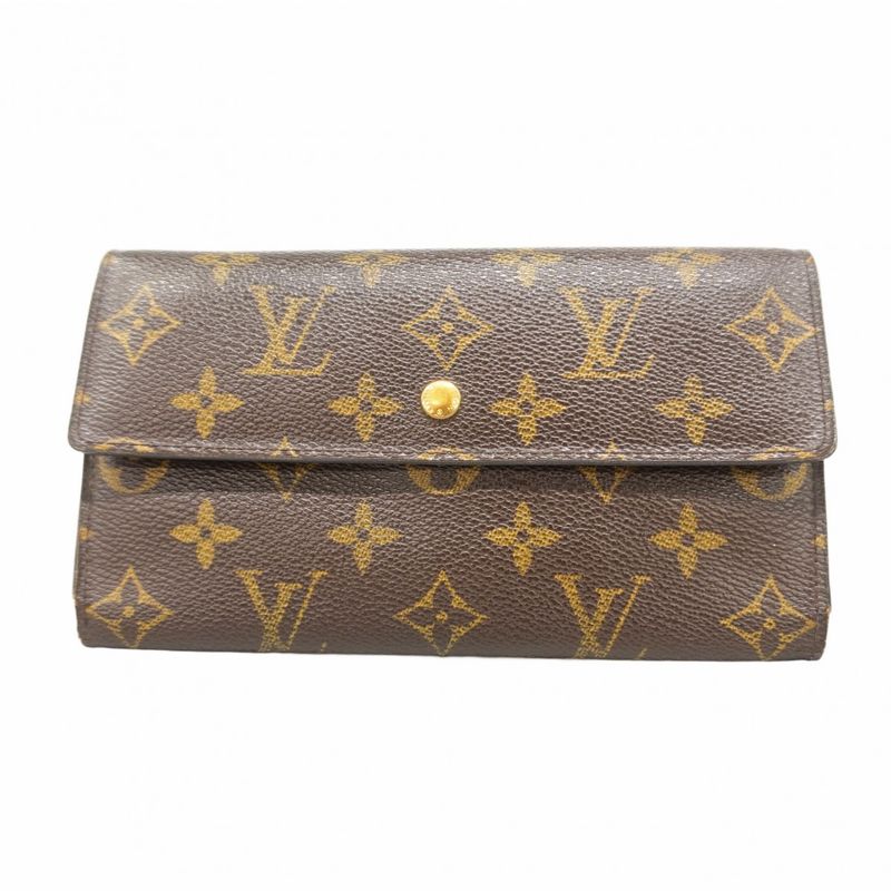 Louis Vuitton Trifold Long Wallet Monogram Porte Trésor International M61215