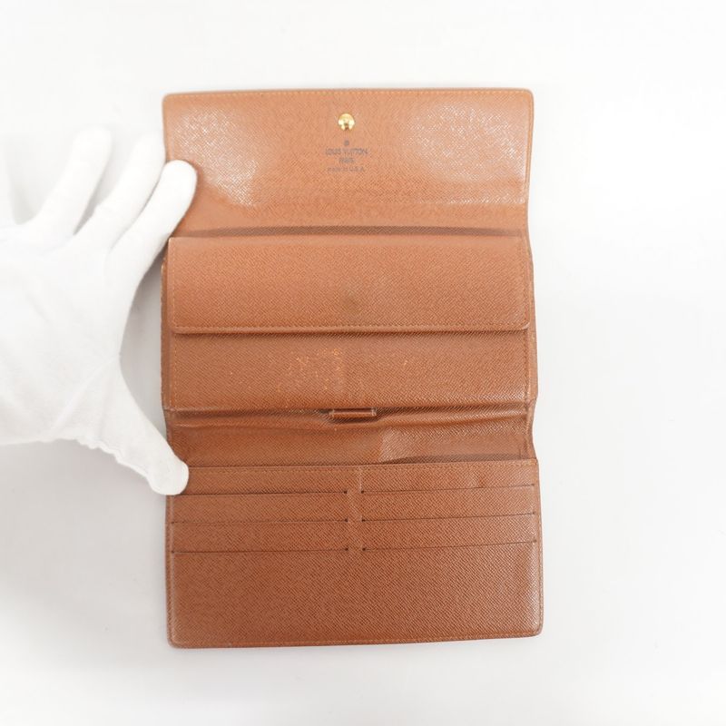 Louis Vuitton Trifold Long Wallet Monogram Porte Trésor International M61215