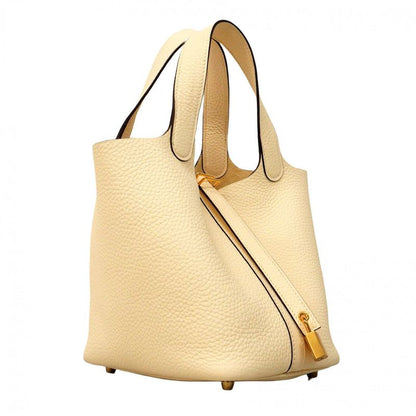 Hermes Handbag Picotin Lock PM Taurillon Cles Mans Nata Gold Hardware B