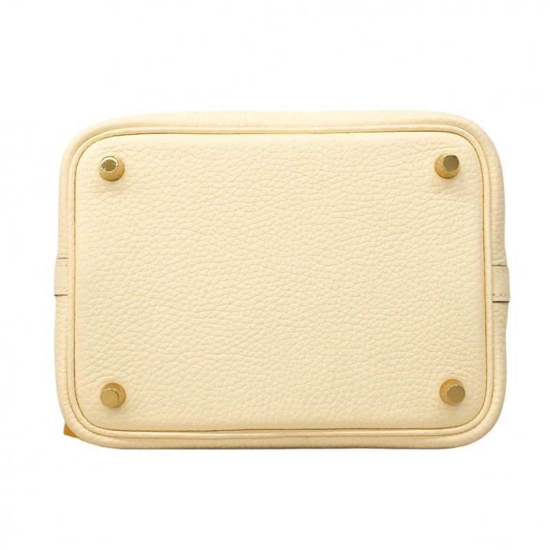 Hermes Handbag Picotin Lock PM Taurillon Cles Mans Nata Gold Hardware B