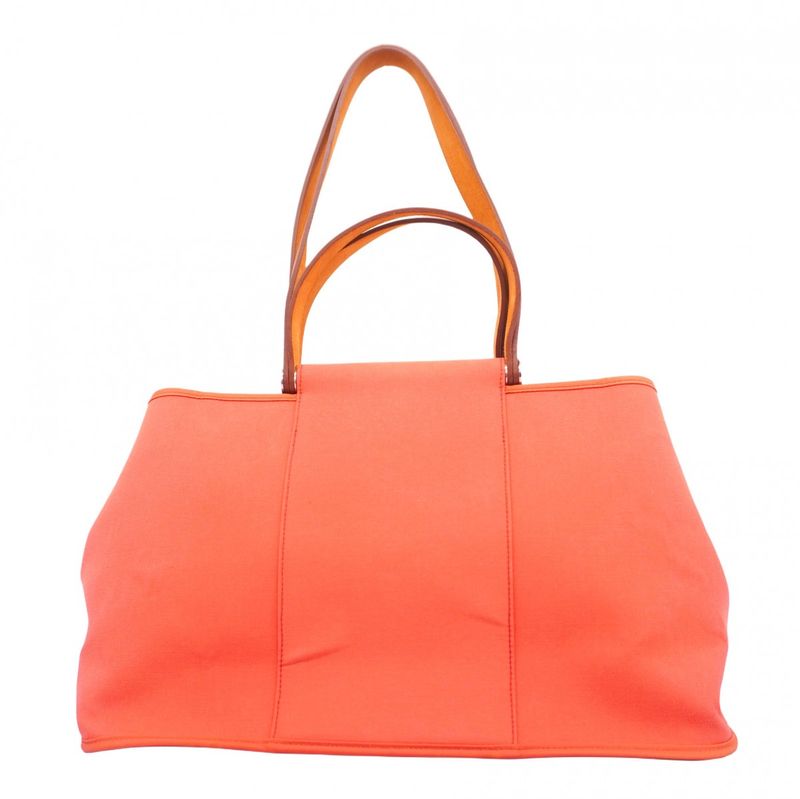 Hermes Handbags Cabas Qu'elan PM Toile Officier Pink Silver Hardware □N