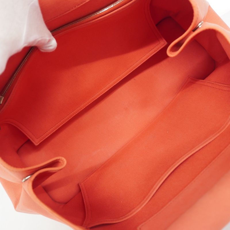 Hermes Handbags Cabas Qu'elan PM Toile Officier Pink Silver Hardware □N