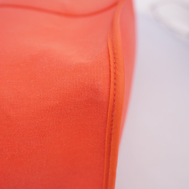 Hermes Handbags Cabas Qu'elan PM Toile Officier Pink Silver Hardware □N