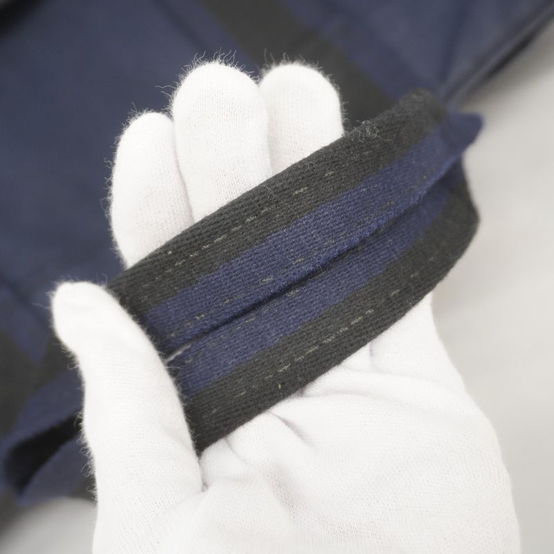 Hermes Tote Bag Fourre Tout MM Canvas Navy Silver Hardware Men Women Unisex