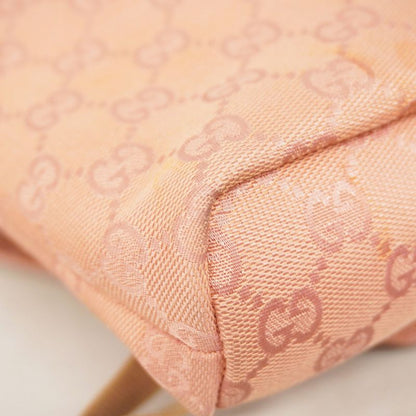 Gucci Backpack Daypack GG Canvas 003 0242 Canvas Pink Silver Hardware Women