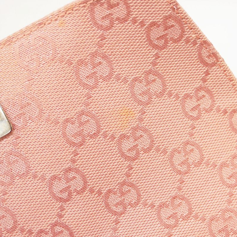 Gucci Backpack Daypack GG Canvas 003 0242 Canvas Pink Silver Hardware Women