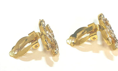 Chanel COCO Mark Rhinestone Ear Ring : Y3178