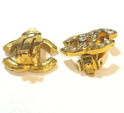 Chanel COCO Mark Rhinestone Ear Ring : Y3178