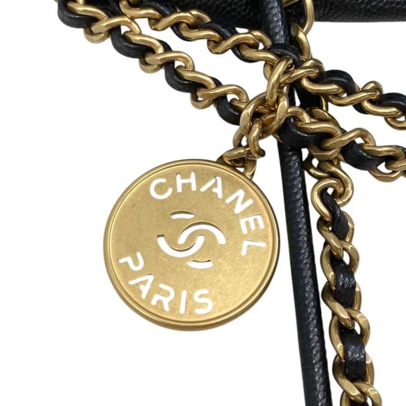 Chanel Handbag Shoulder Bag Chanel 22 Mini As3980 Matelasse Caviar Skin Logo