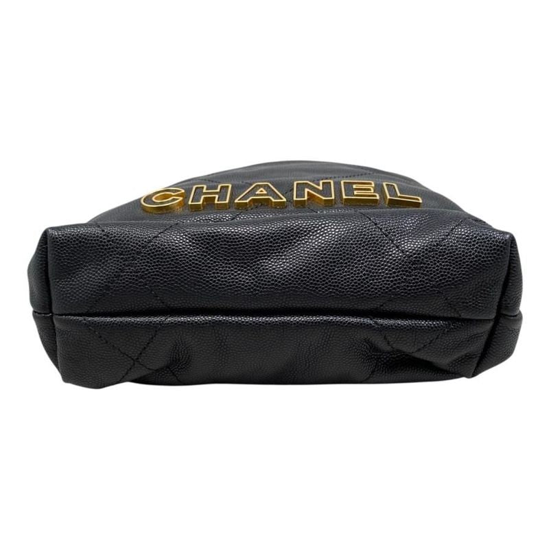 Chanel Handbag Shoulder Bag Chanel 22 Mini As3980 Matelasse Caviar Skin Logo