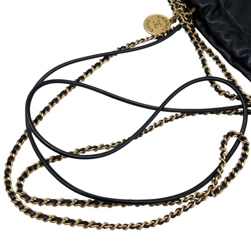 Chanel Handbag Shoulder Bag Chanel 22 Mini As3980 Matelasse Caviar Skin Logo