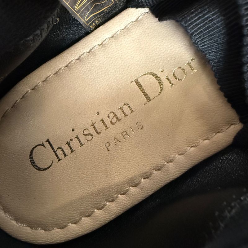 Christian Dior J'adior Logo Design Flat Shoes Ribbon Ballet Shoes Pumps 36 23cm