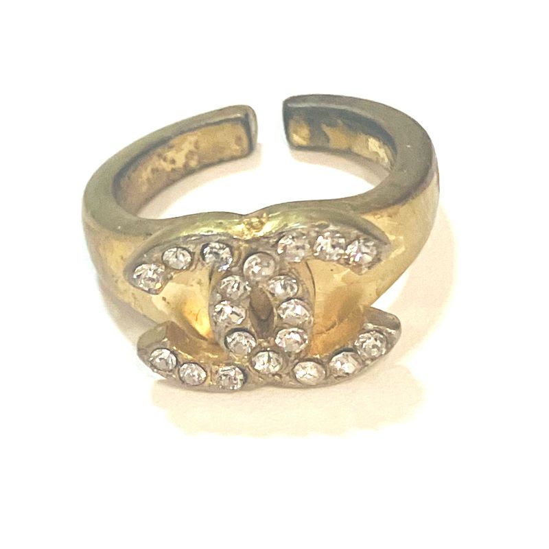 Chanel COCO Mark Rhinestone Ring : Y3184