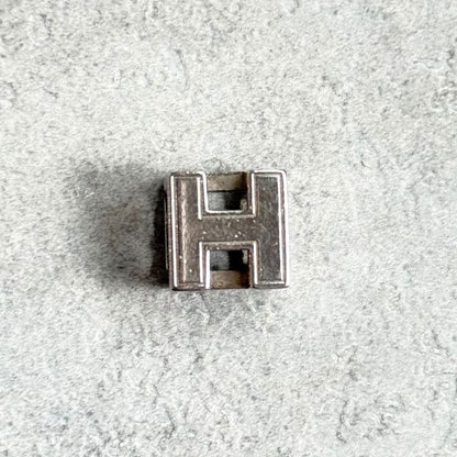 Hermes Caged Ash H Cube Necklace Top Silver Ladies Men Unisex
