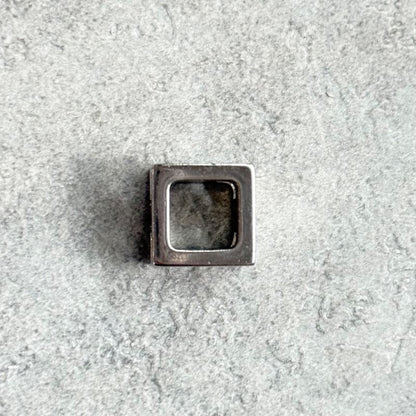 Hermes Caged Ash H Cube Necklace Top Silver Ladies Men Unisex