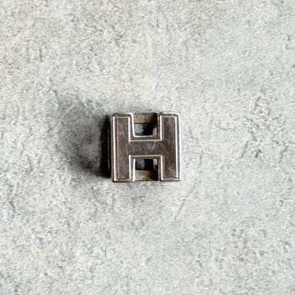 Hermes Caged Ash H Cube Necklace Top Silver Ladies Men Unisex