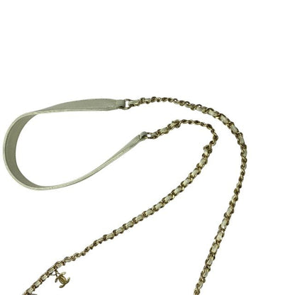 Chanel As0323 Vanity Case Vanity Bag Chain Shoulder 27th Coco Mark Tweed White