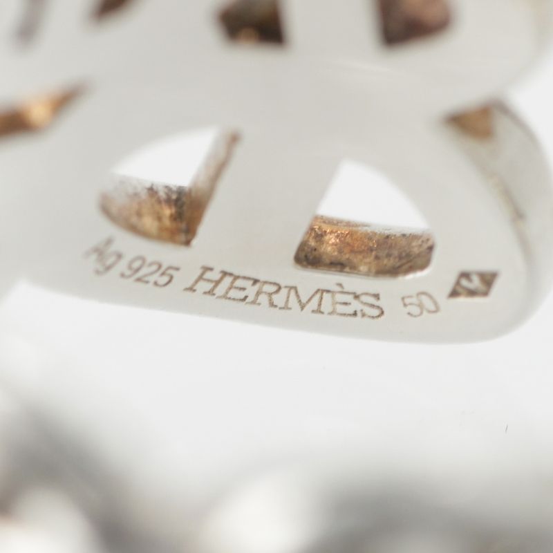 Hermes Chaine D'ancre Anchene Ring Accessories Ag925 Silver 50 137g