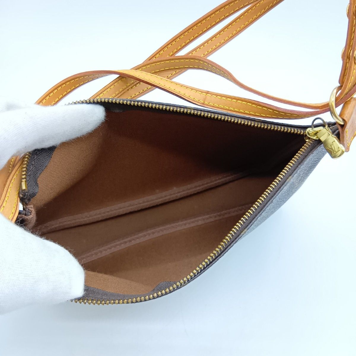 Louis Vuitton Monogram Pochette Accessoire Accessory Pouch M51980 Brown