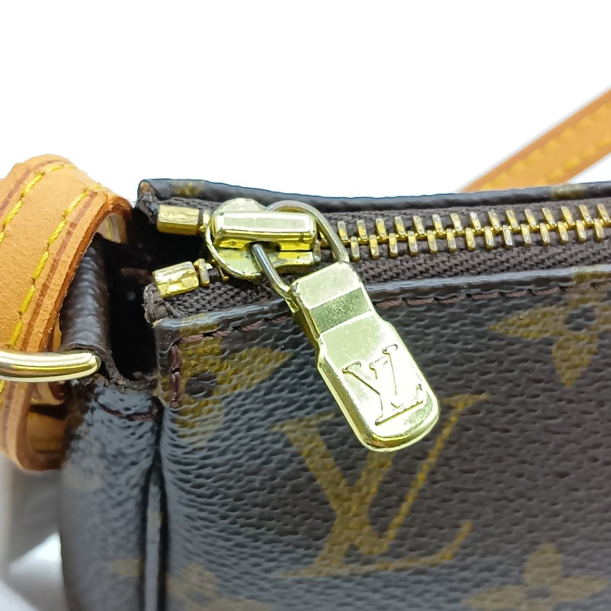 Louis Vuitton Monogram Pochette Accessoire Accessory Pouch M51980 Brown