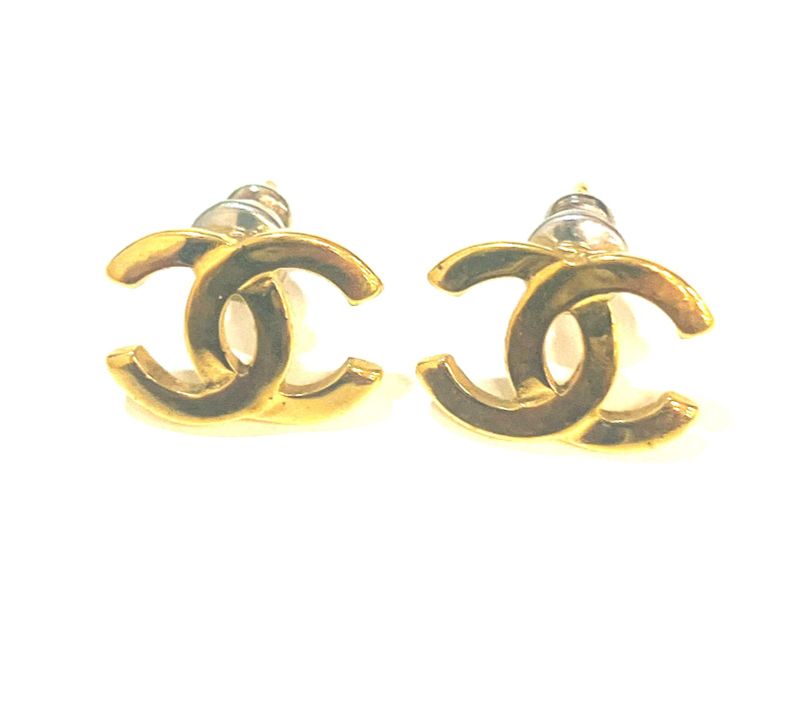 Chanel COCO Mark Gold Earrings : X3181