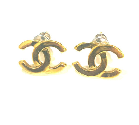 Chanel COCO Mark Gold Earrings : X3181