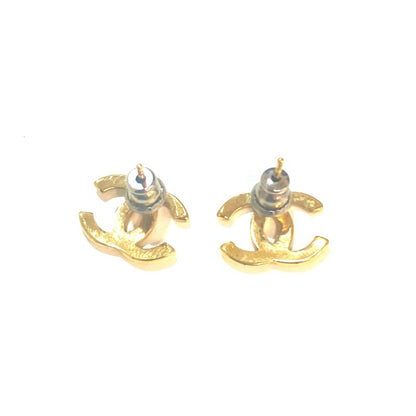 Chanel COCO Mark Gold Earrings : X3181