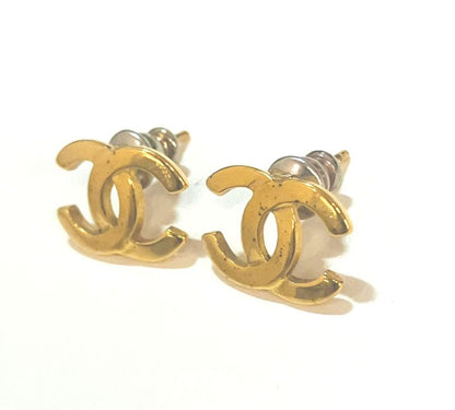 Chanel COCO Mark Gold Earrings : X3181