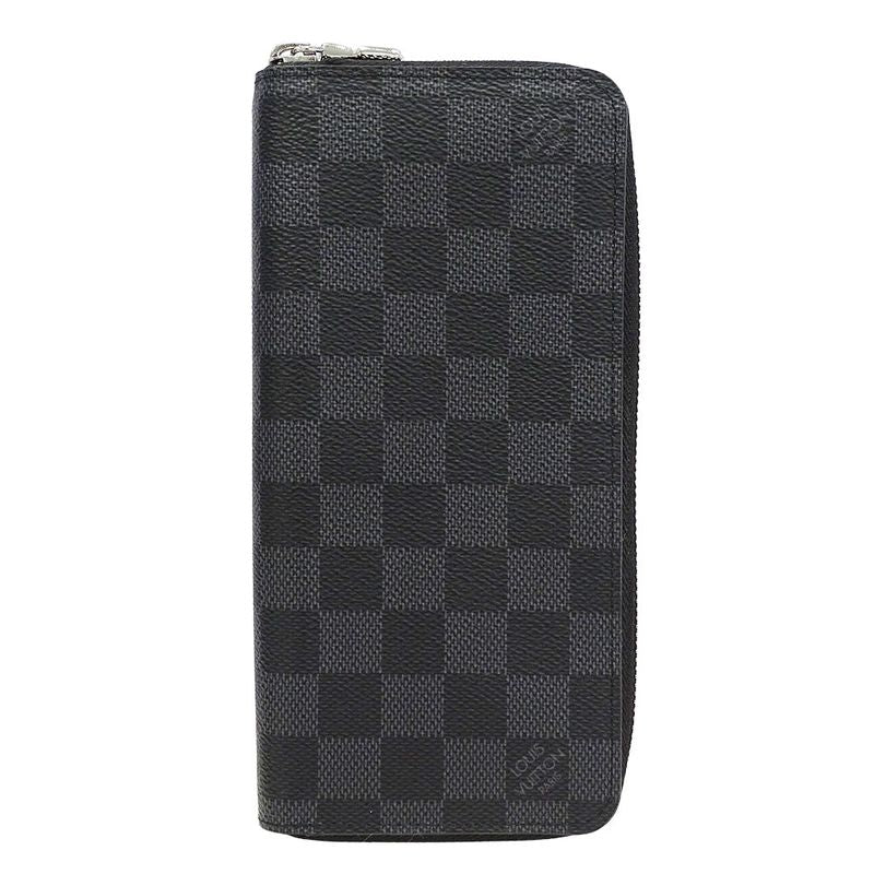 Louis Vuitton Wallets Men's Brand Long Wallet Damier Graphite Canvas Zippy